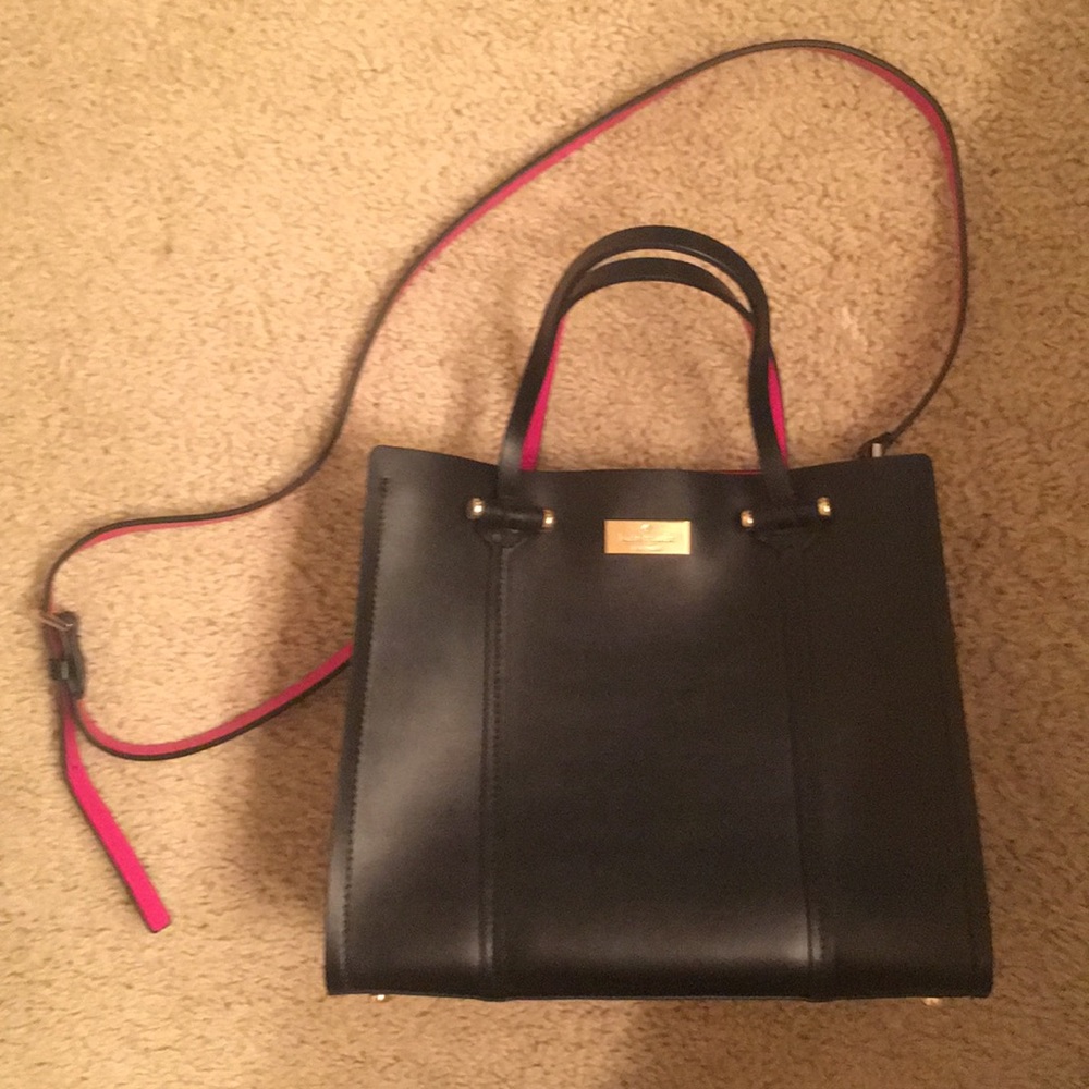 Kate spade black and pink satchel bag